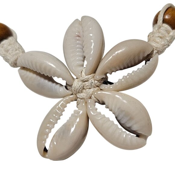 Handmade Boho Cowrie Shell Wood Bead Macrame Bracelet Beach Core Jewelry Women - Picture 2 of 4